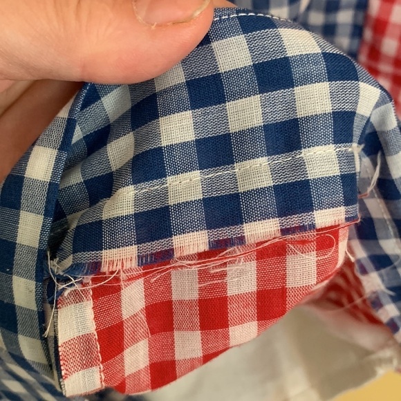 Vintage Beautiful Gingham Check Patchwork Maxi Handmade Sleeveless Maxi Dress S - Picture 15 of 17